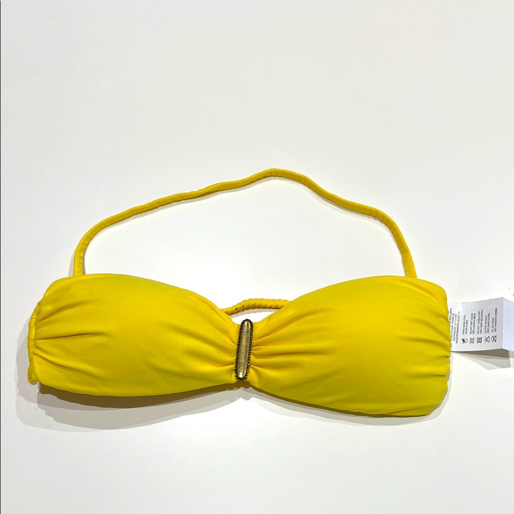 Sofia by Vix Yellow Braid Bandeau Bikini Top
